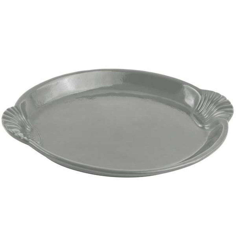 Metal Serving And Display Platters / Trays * Bon Chef 2072 12 X 17 Platinum Gray Sandstone Finish Cast Aluminum Shell And Fish Platter