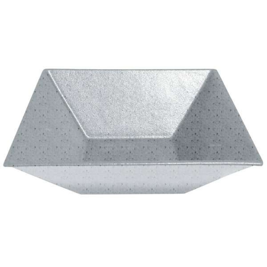 Metal Bowls * Get Enterprises G.E.T. Enterprises Bsd16-Mod-G Bugambilia 13.5 Qt. Smooth Mod Finish Grey Granite Resin-Coated Aluminum Xl Deep Square Bowl