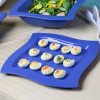 Metal Serving And Display Platters / Trays * Tablecraft Professional Bakeware Tablecraft Cw3650Bs 13 Square Blue Speckle Cast Aluminum Euro Platter