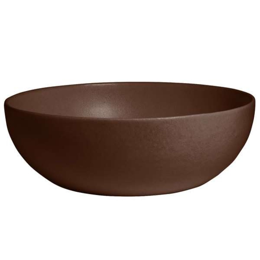 Metal Bowls * Get Enterprises G.E.T. Enterprises Brd18Mc Bugambilia 15.9 Qt. Classic Textured Finish Mocha Resin-Coated Aluminum Extra Large Deep Round Bowl