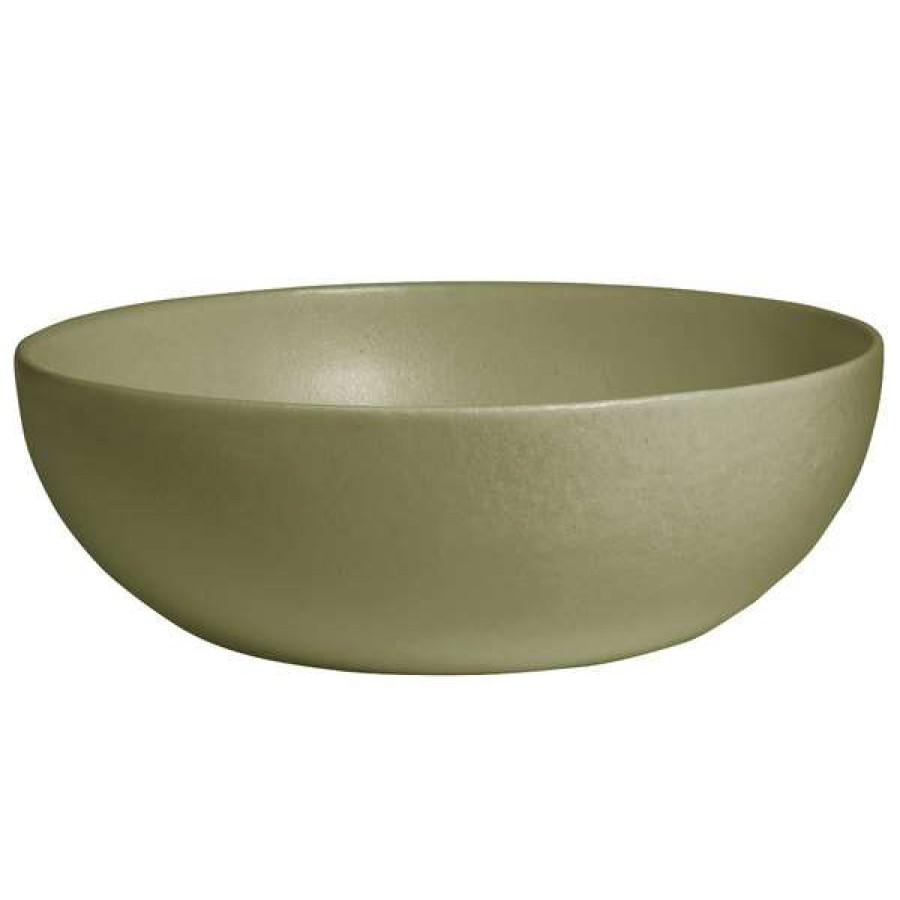 Metal Bowls * Get Enterprises G.E.T. Enterprises Brd18Wg Bugambilia 15.9 Qt. Classic Textured Finish Willow Green Resin-Coated Aluminum Extra Large Deep Round Bowl