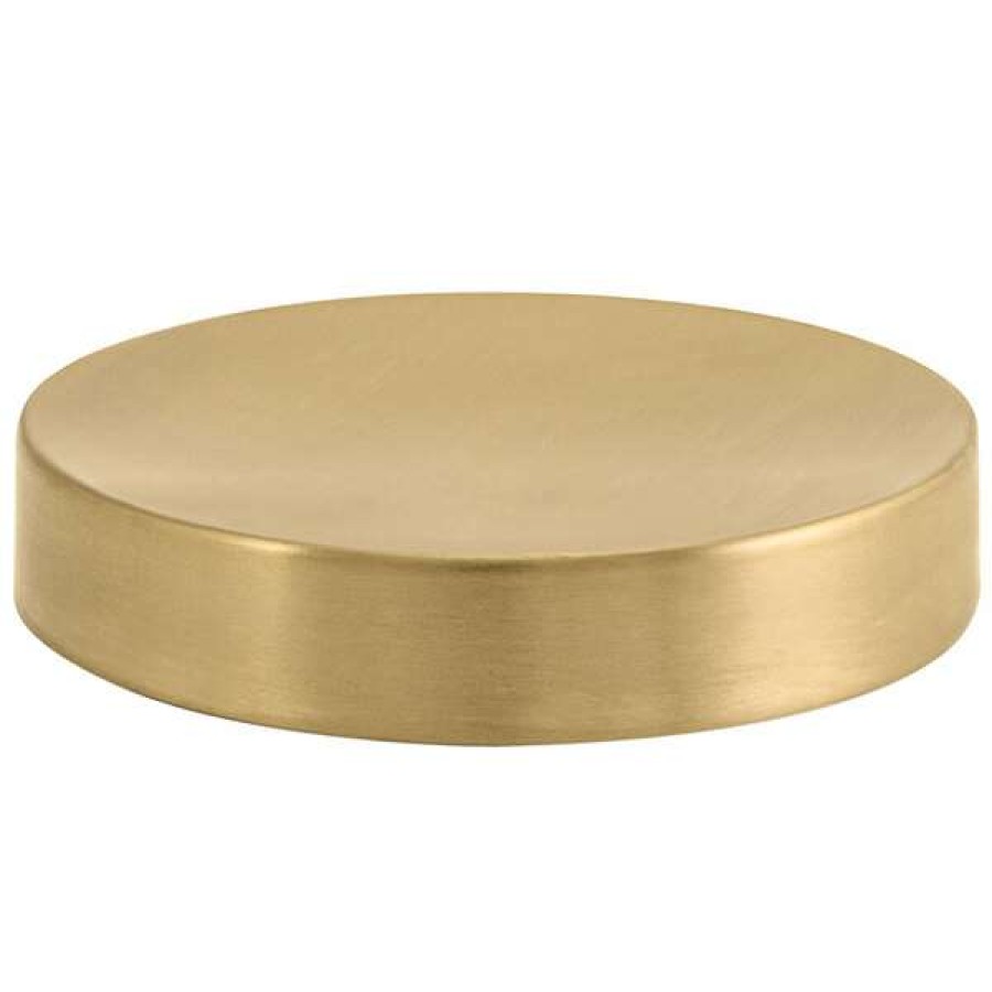 Metal Plates * Front Of The House 4 1/4 Matte Brass Brushed Stainless Steel Round Plate 12/Case