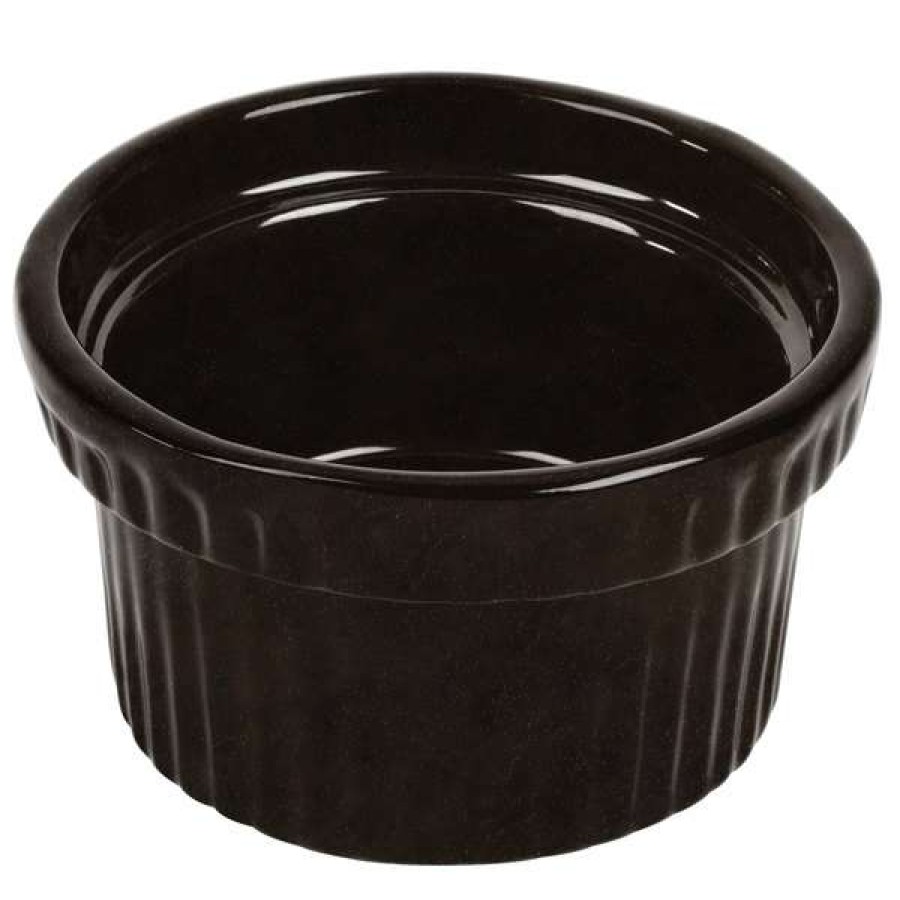 Metal Bowls * Tablecraft Professional Bakeware Tablecraft Cw1610Bkgs 10.5 Oz. Black With Green Speckle Cast Aluminum Souffle Bowl With Ridges