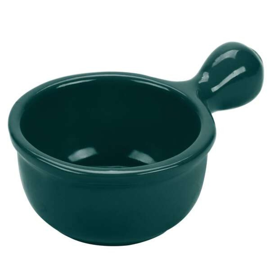 Metal Bowls * Tablecraft Professional Bakeware Tablecraft Cw3370Hgn 8 Oz. Hunter Green Cast Aluminum Soup Bowl With Handle