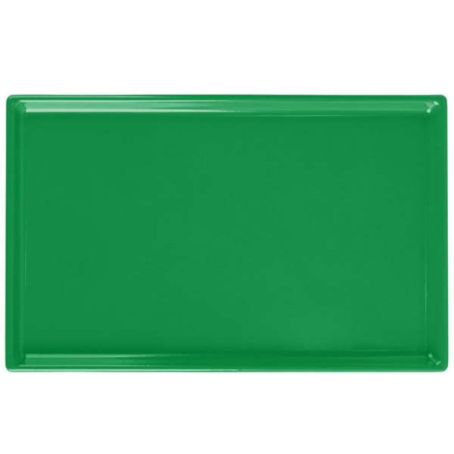 Metal Serving And Display Platters / Trays * Tablecraft Professional Bakeware Tablecraft Cw2115Gn 10 1/2 X 6 1/2 X 3/8 Green Cast Aluminum Fourth Size Rectangular Cooling Platter