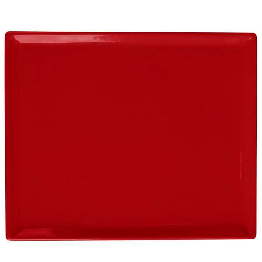 Metal Serving And Display Platters / Trays * Tablecraft Professional Bakeware Tablecraft Cw2104R 8 1/2 X 6 3/4 X 3/8 Red Cast Aluminum Rectangular Cooling Platter